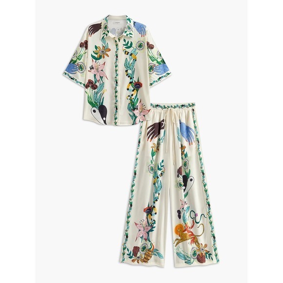 Commense‎ Floral Print Pants Set size XS - Picture 6 of 12